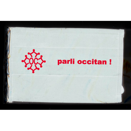 Masque coton blanc "Parli occitan"