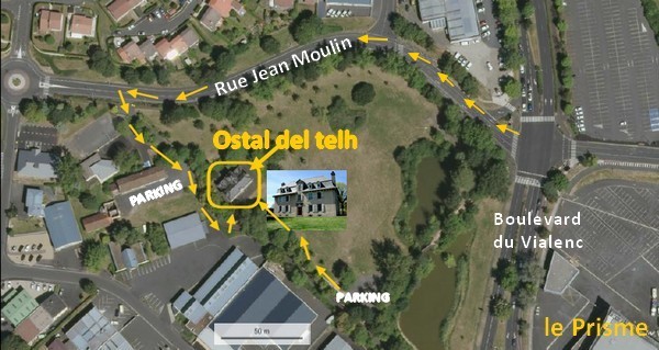 pour trouver l'Ostal del telh, photo aérienne (IGN)